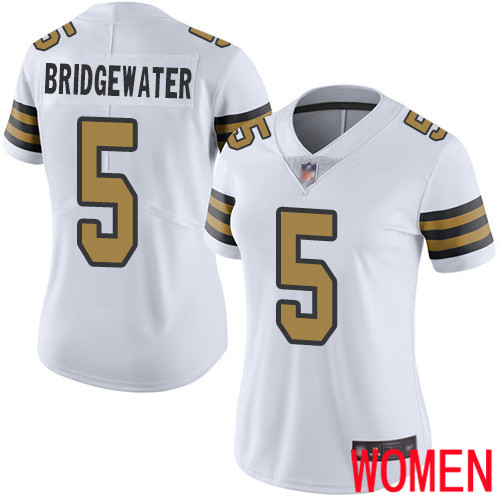 New Orleans Saints Limited White Women Teddy Bridgewater Jersey NFL Football 5 Rush Vapor Untouchable Jersey